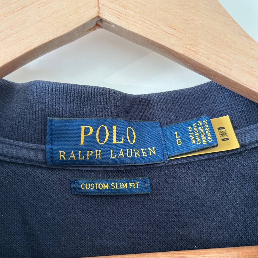 Polo Ralph Lauren Navy Polo - Custom Slim Fit